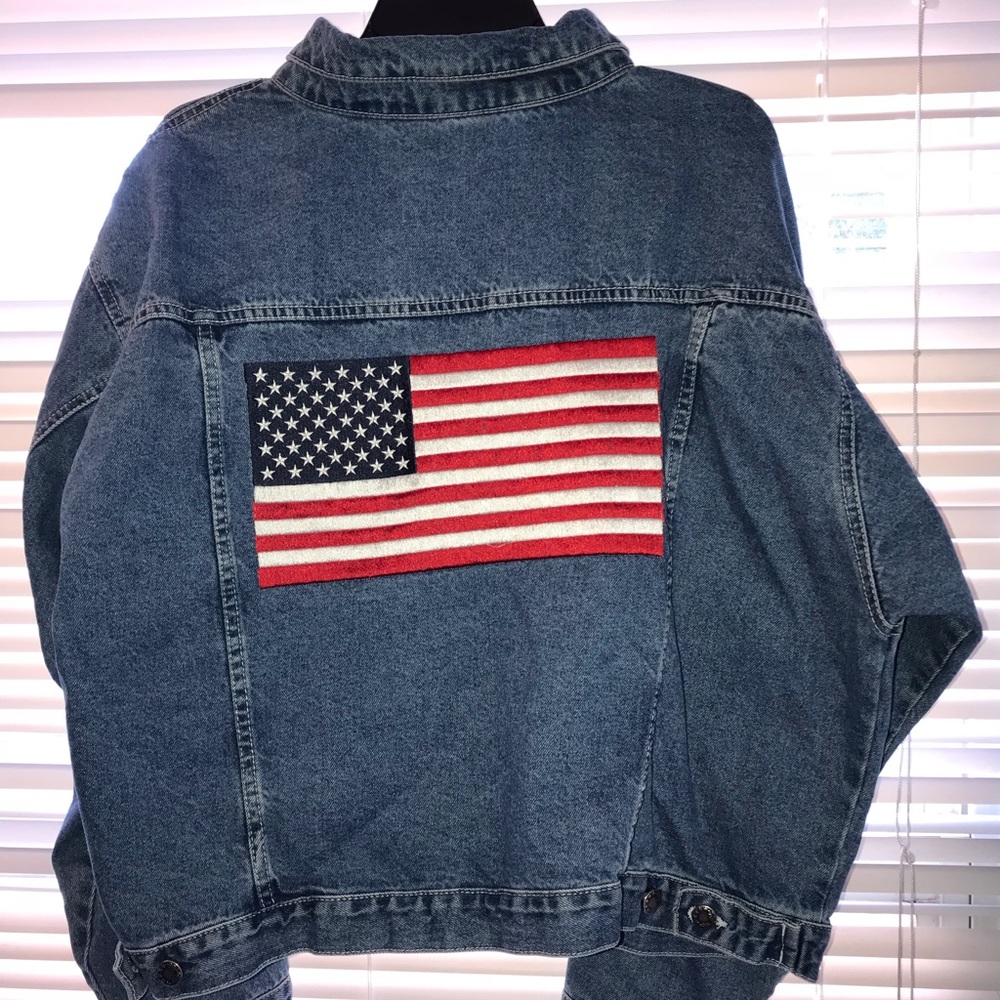 American flag jean jacket